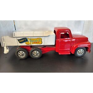 Vintage Bubby L. Repair -It Unit Truck Red & White Pressed Steel